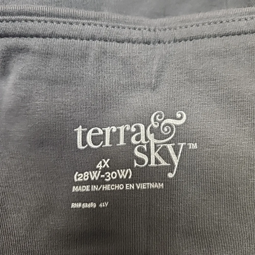 New Terra & Sky Women's High-Waisted Ankle Length Legging Plus Size 4X Grey - Picture 6 of 12